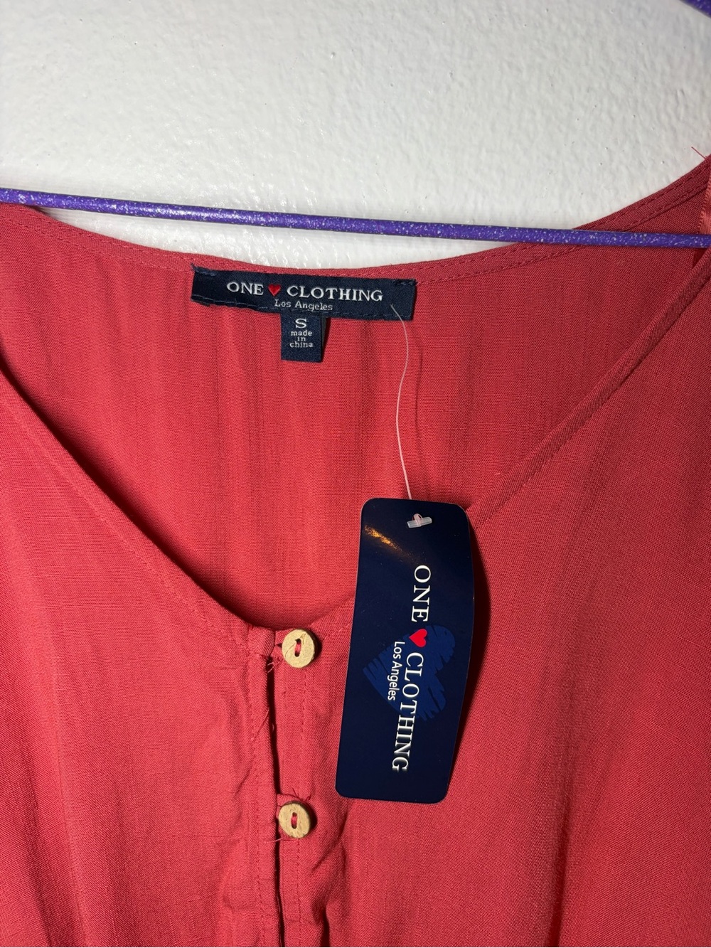 ONE CLOTHING Red Ruffled Blouse - Picture 5 of 7